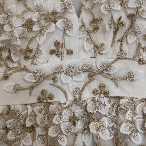 Altar'd State White and Gold Maxi Dress